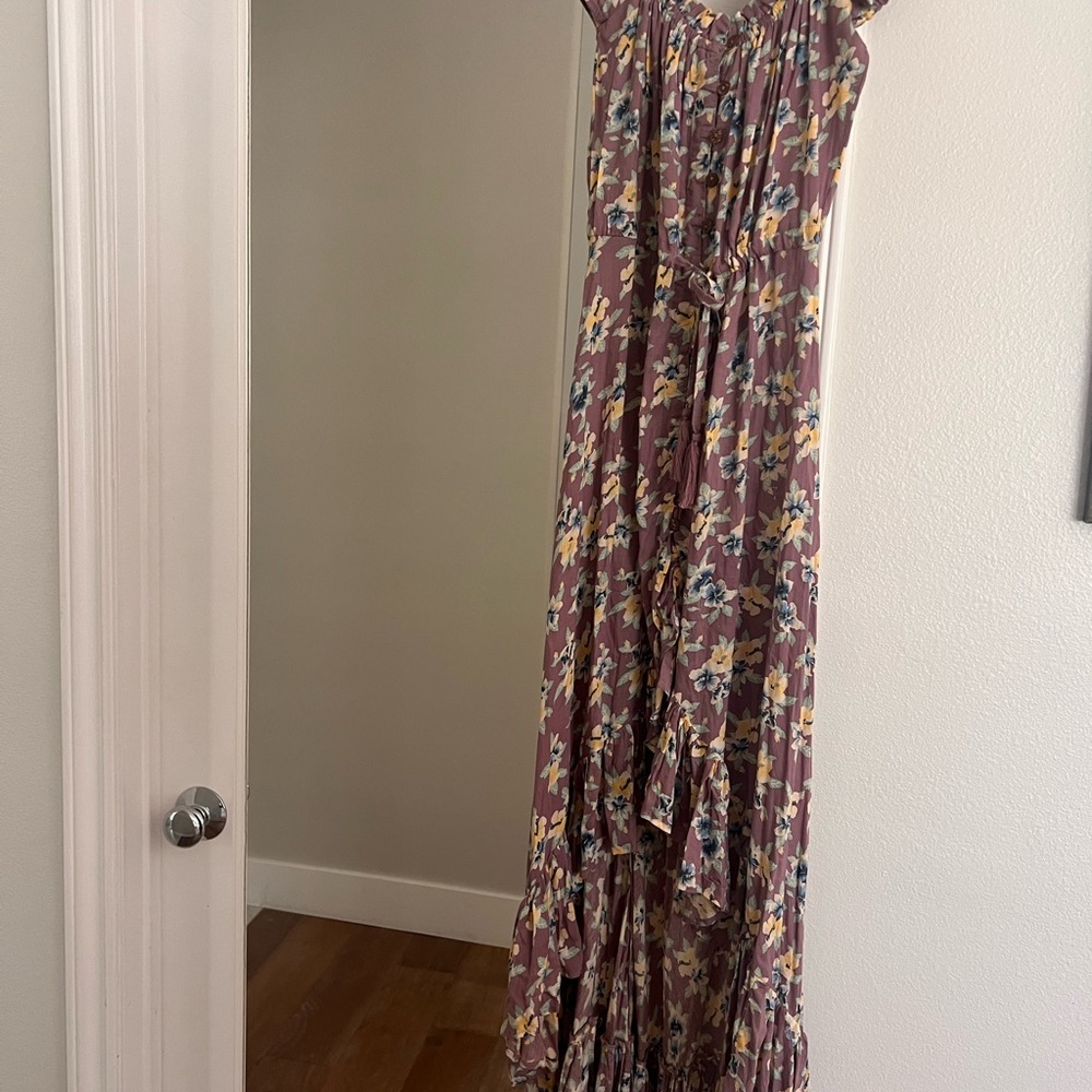 Tiare Hawaii Floral Maxi Dress - Purple and Yellow